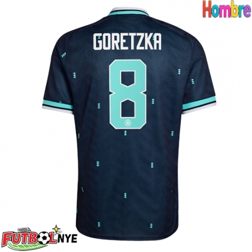 Camiseta Alemania Leon Goretzka #8 Visitante Equipación Mundial 2026 manga corta